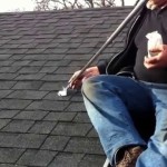 Installing Chimney Roof Brace at Roof